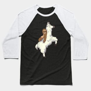 Sloth riding Llama T-Shirt Funny Sleeping Tee Baseball T-Shirt